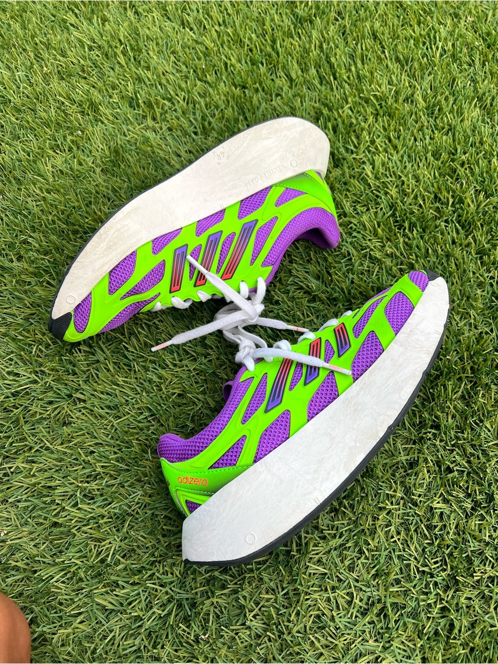 Adidas Adizero Aruku Purple Green Women’s Running Shoes Size 7
